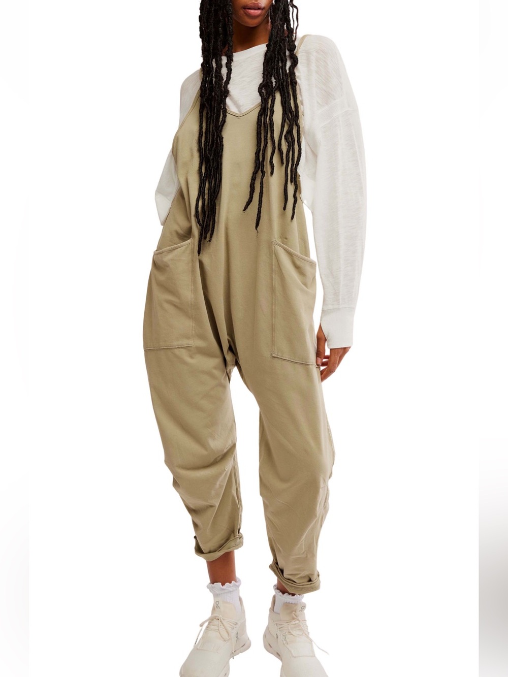 Free People Movement Hot Shot Onesie Sage Stone NWT